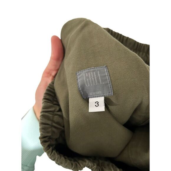 GREI New York NYC Baggy Camp Short Olive Green Paper Bag Short Size L Pull On - Picture 6 of 10